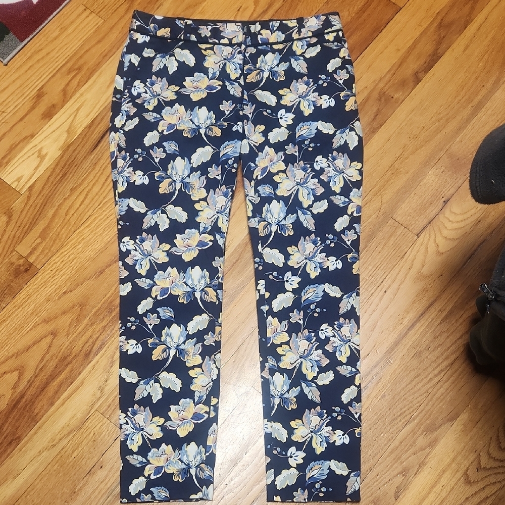 The Limited Navy Floral Pants, 0